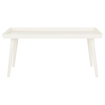 Safavieh Nonie Coffee Table With Tray Top, Distressed White