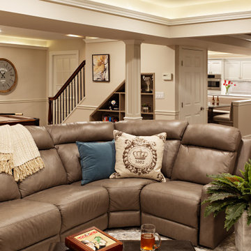 Ho-Ho-Kus Elegant, Sohisticated & Fun Basement