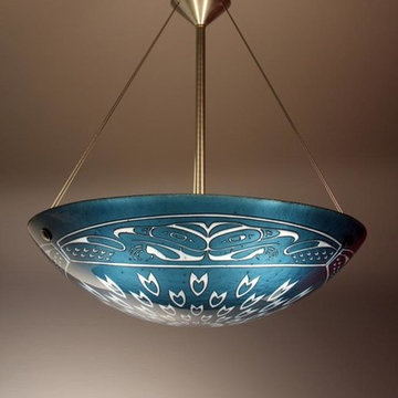 Blue Falcon Carved Hemisphere