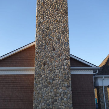 Coastline Natural Stone Veneer Chimney