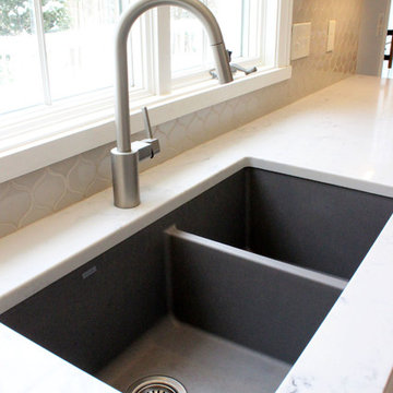 Stunning White Kitchen and Onyx Island with Refaced Butler's Pantry