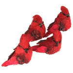 Northlight - Set of 4 Red Cardinal Clip-On Christmas Figure Ornaments 3.25" - These adorable cardinal bird ornaments are a great addition to your Christmas tree. Their bright red finish will add a pop of color to your holiday decor. These unique ornaments would be a perfect addition to your Christmas tree or a great gift for that bird lover in your life!   Product Features: