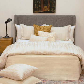 Linen Cotton Ready-To-Bed Coverlet, Cream, King