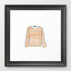 Sailor Tee Framed Art Print, Orange by Note to Self: The Print Shop - Prints And Posters