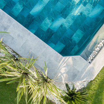 Olcay Mix & Pool Garden Grey Porcelain Tiles - Cesme,Izmir Villa