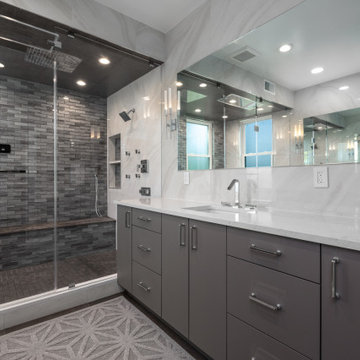 Aqua Oasis: Open Modern Bathroom with Wet-room