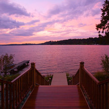 stairs to the lake