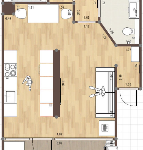 Kitchen/Dining/Living Layout Help