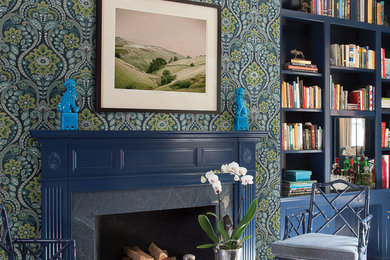 Example of a 1960s living room design in Other