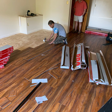Luxury Vinyl Plank Installation in Room Above Garage
