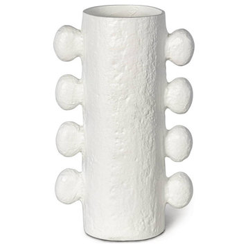 Sanya Metal Vase Large, White