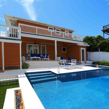 Amelia Island Coastal Contemporary Backyard