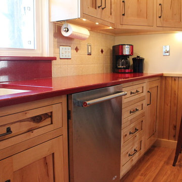 Rustic Knotty Maple Kitchen