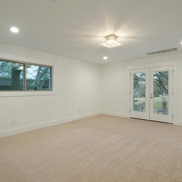 Austin Mid Mod Residence - Wide Plank Hand Scraped Natural Hickory