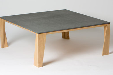 Table basse bois et béton