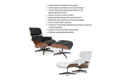 Eames Style Lounge chair and ottoman