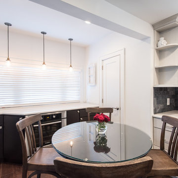 Kitchen, Interior Renovation and Custom Fireplace Design