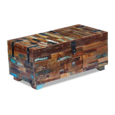 vidaXL Solid Reclaimed Wood Coffee Table Chest, 80x40x35 cm