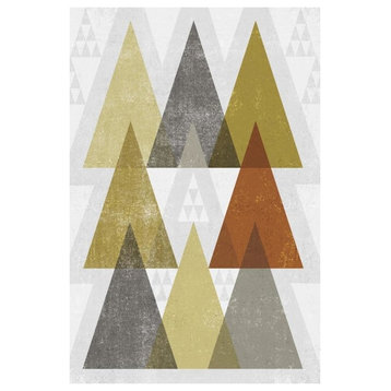 "Mod Triangles IV Retro" Digital Paper Print by Michael Mullan, 26"x38"