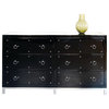 Worlds Away - Studly 6 Drawer Studded Dresser In Black Lacquer -...
