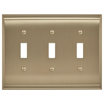 Amerock 3 Toggle Wall Plate, Golden Champagne