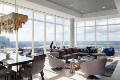 Trendy home design photo in Boston