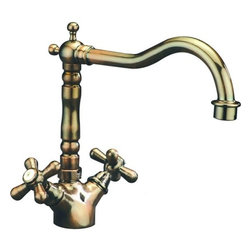 Monro Dual Handle Antique Brass Faucet - Bathroom Sink Faucets