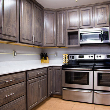 Firehouse Kitchen with Driftwood-Stained Oak