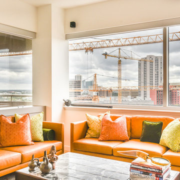1980s Hi-Rise Condo Goes Mid Century Modern in Houston's Museum District