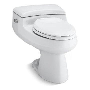 Kohler San Raphael 1-Piece Elongated 1.0 GPF Toilet w/ Left-Hand Lever, White