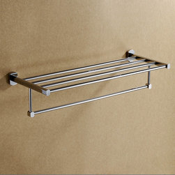 Chrome Finish Bathroom Rack With Towel Bar TCB1004 - Bathroom Accessories