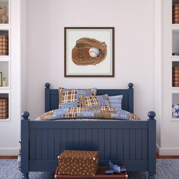 "Baseball Gloves" Framed Painting Print