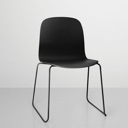 Visu Chair with Wood Seat & Sled Base by Mika Tolvanen for Muuto - Dining Chairs