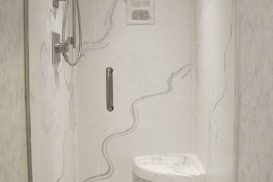 Inspiration for a timeless alcove shower remodel in Other