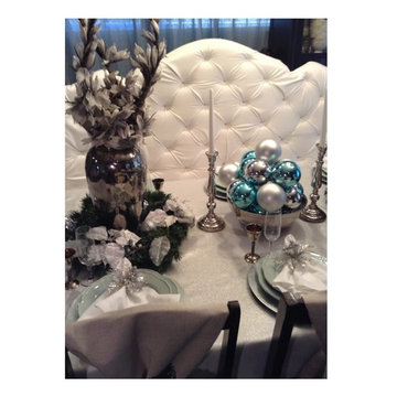 Wintery Christmas Décor Tablescape 2013