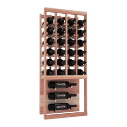Wine Racks America - CellarVue Redwood Showcase Wine Rack, Unstained, Satin Finish - Wine Racks