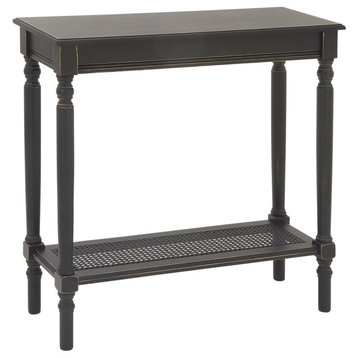 Traditional Black Wooden Console Table 96381