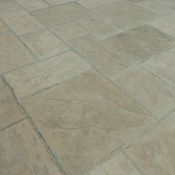 Zero Shine Stamped Concrete, Garden Stone