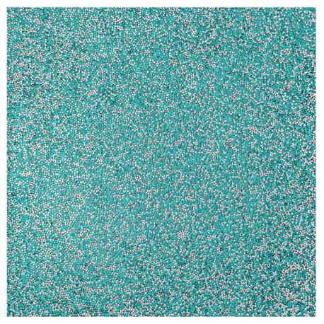 Sparkles Home Luminous Square Rhinestone Placemat - Aqua