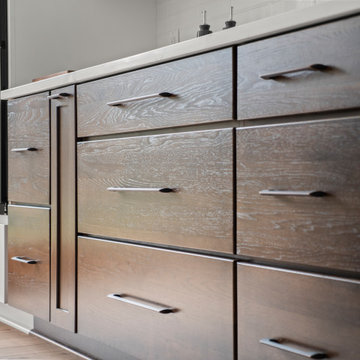Mid Century Modern Meets Transitional Style to create an Entertainer's Kitchen