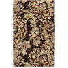 Sea Area Rug, Rectangle, Chocolate-Gold, 2'x3'