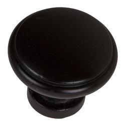 GlideRite Hardware - 1-3/32" Cabinet Cupboard Dresser Round Knob, Matte Black - Cabinet And Drawer Knobs