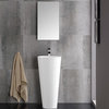 Messina 16" White Pedestal Sink, Faucet FFT3111CH