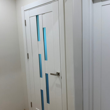 White Modern Doors with Frosted Glass