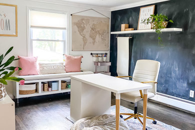 Beach style home office photo in Detroit