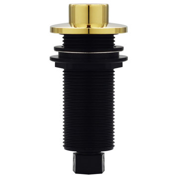 Replacement Raised Button Disposal Air Switch Trim, Polished Brass