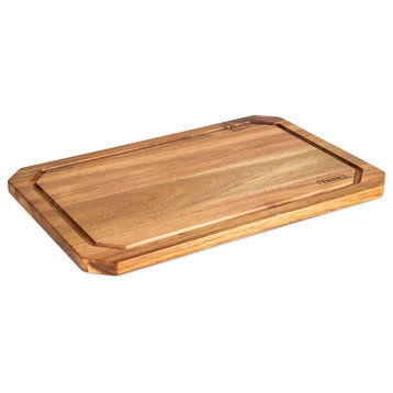 Viking Acacia Wood Carving Board with Juice Groove, 18"x12"x.75"