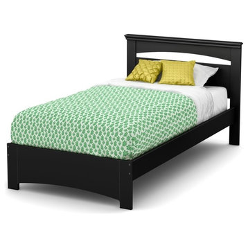 South Shore Libra Twin Bed Set, 39'', Pure Black