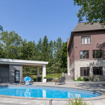 2023 Projects Gallery - Backyard Composite Deck, Pool Cabana and Outdoor Kitchen