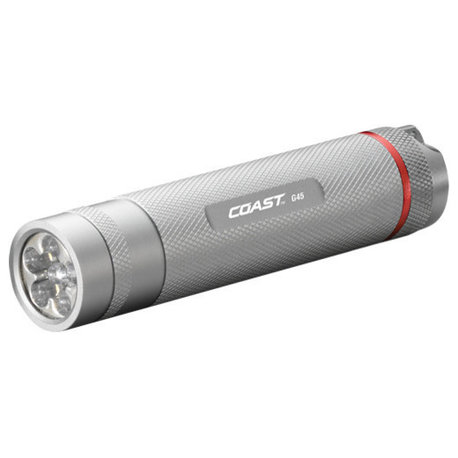 Coast TT7345SCP LED V2 Tactical Flashlight, G45, 6-Chip, 4.6" Length